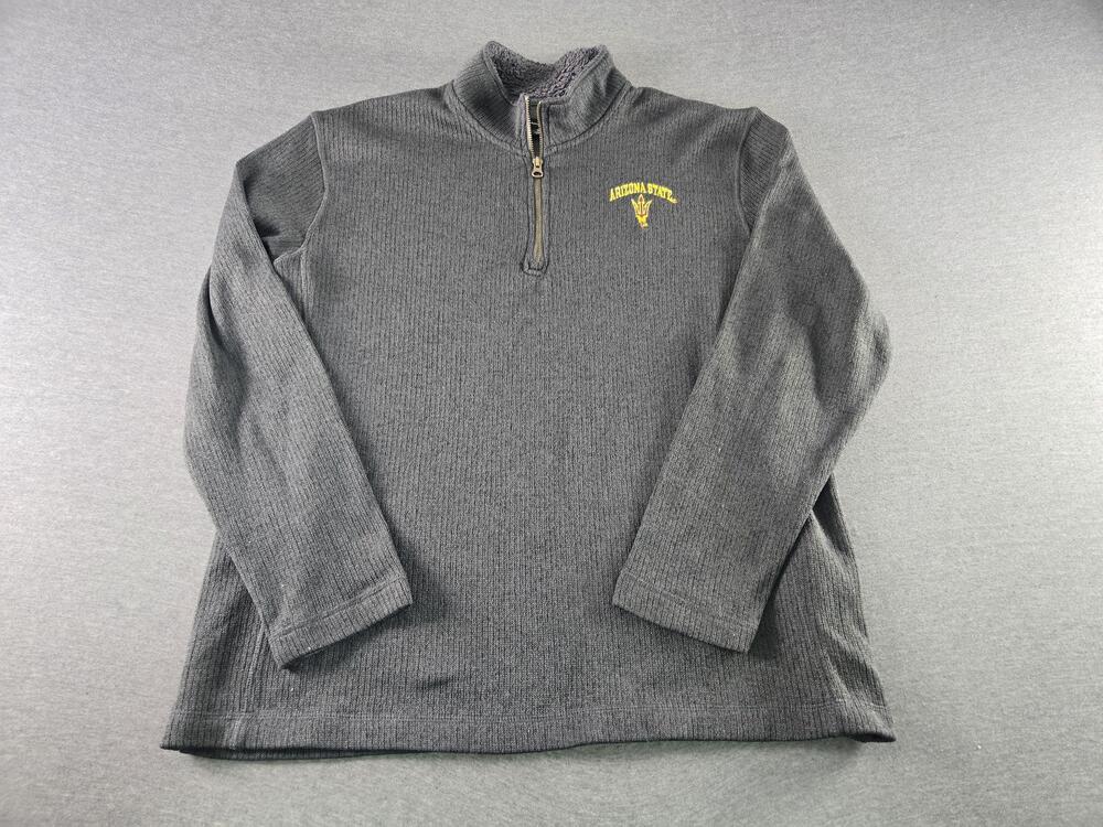 Arizona State Sun Devils Sweatshirt Mens XL Gray NCAA Champion 1/4 Zip Top